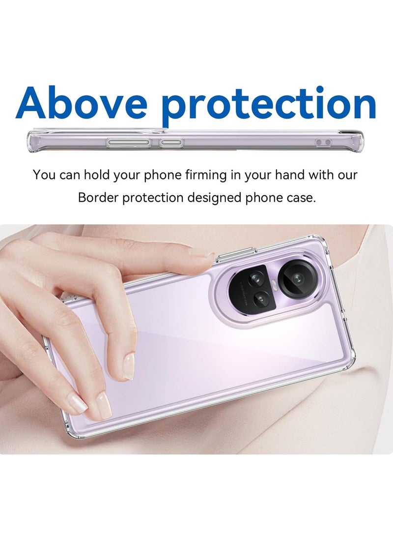 CHAPPELINE - Airbag Case Series Premium Transparent Airbag Shockproof Anti-Yellowing With Iron Plate Case Cover For Oppo Reno10 5G 2023 Clear - Image 1