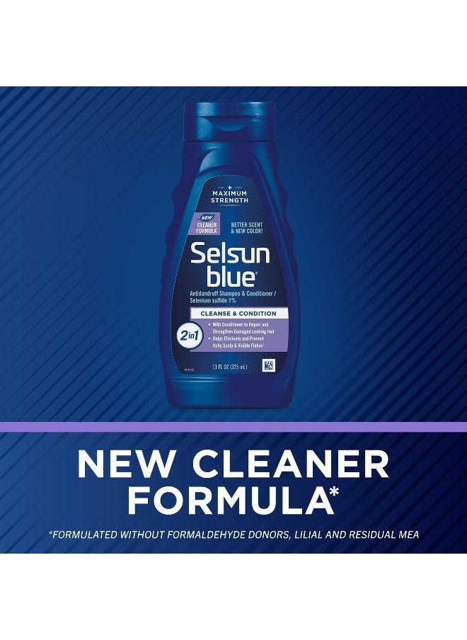 Selsun blue 2-In-1 Anti-Dandruff Shampoo & Conditioner, 11 Fl. Oz., Maximum Strength 2-In-1 Treatment, Selenium Sulfide 1%  - Image 3