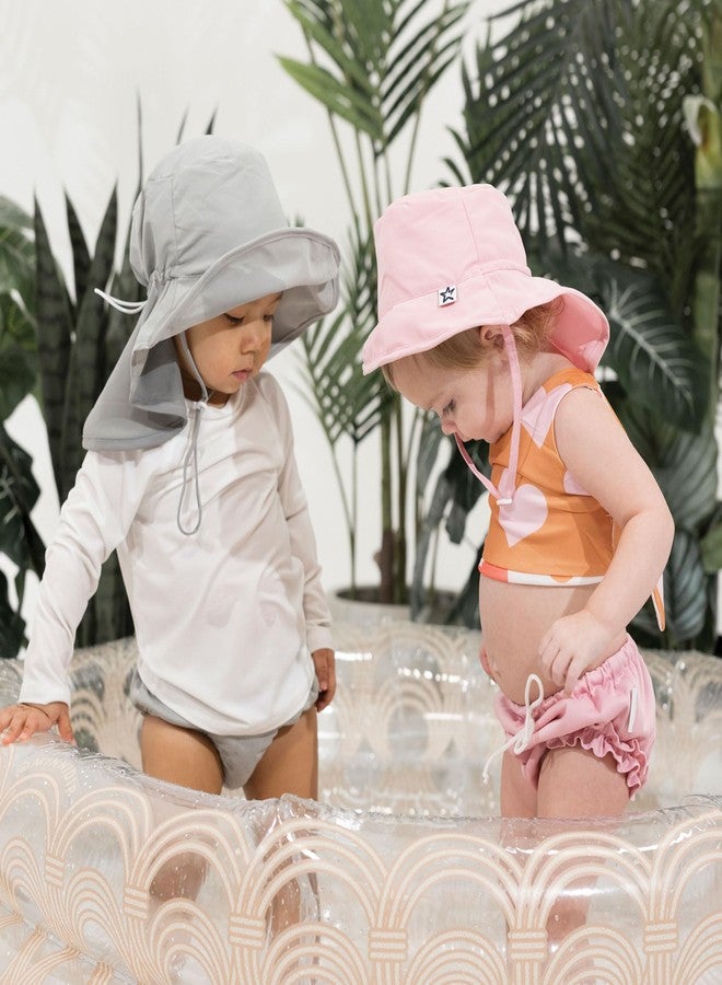 Tiny Twinkle Sun Protection Baby Flap Hat with UPF 50+ Sun Protection for Baby and Toddler Boys and Girls(Pink Daisy,9-18 Months) - Image 4