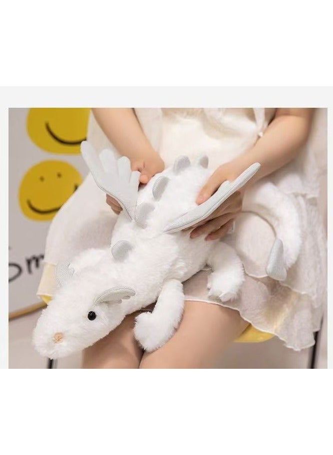 CutieCute White Little Flying Dragon Doll With Wings Dinosaur Pterosaur Prone Plush Toy Pillow For Boys And Girls Gifts (50cm) - Image 3
