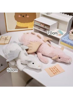 Generic CutieCute White Little Flying Dragon Doll With Wings Dinosaur Pterosaur Prone Plush Toy Pillow For Boys And Girls Gifts (50cm)  - Image 4