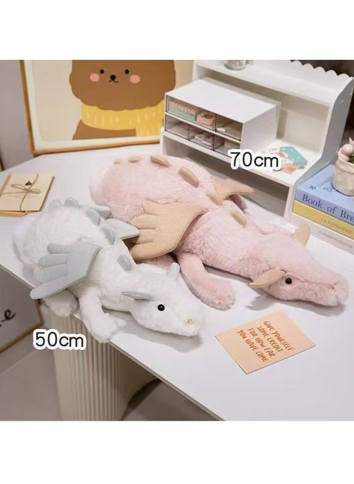 CutieCute White Little Flying Dragon Doll With Wings Dinosaur Pterosaur Prone Plush Toy Pillow For Boys And Girls Gifts (50cm) - Image 4