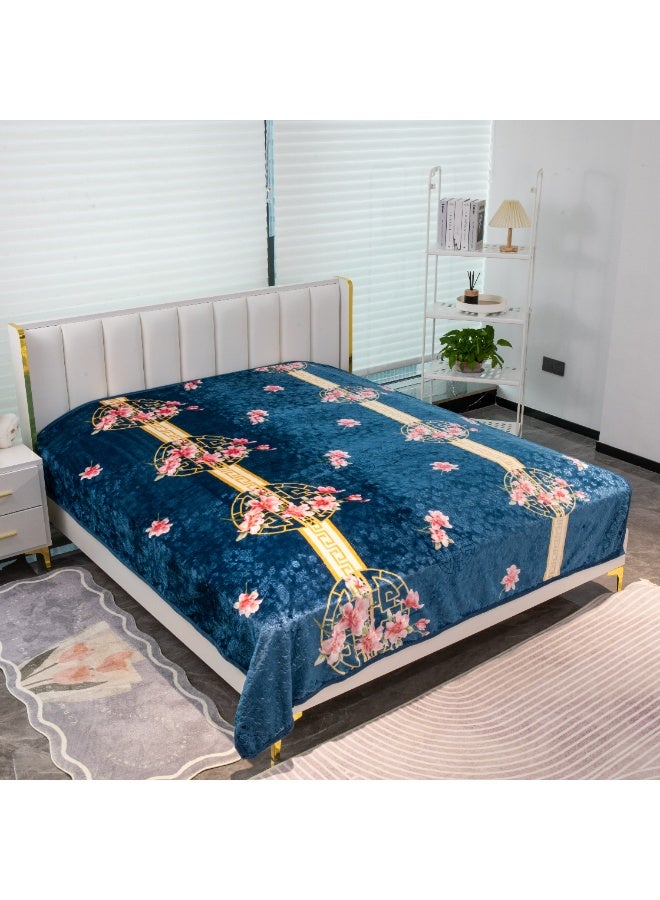 ستارجولد بطانية كلاودي أحادية الطبقة، مقاس 220×240 سم - بطانية قطيفة فائقة النعومة والدفء وخفيفة الوزن لجميع المواسم، مريحة للغاية وقماش متين - Image 1