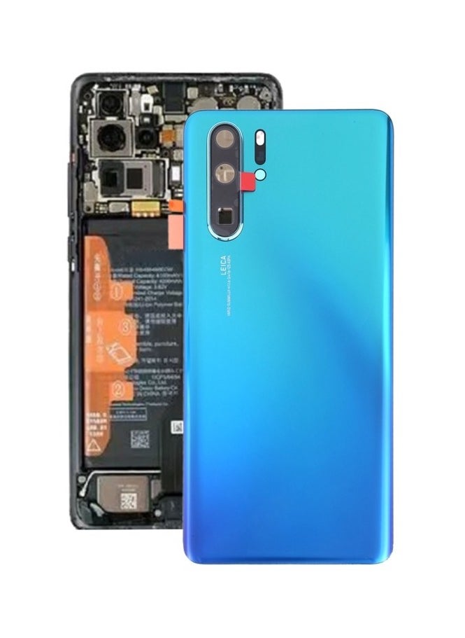 ماركة غير محددة زجاج خلفي أصلي بديل لهاتف Huawei P30 Pro أزرق 