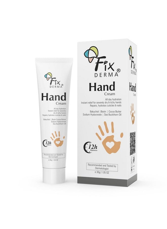 FIXDERMA Hand Cream For Women & Men | Hand Moisturizer | Hand Cream For Dry And Rough Hands | Cocoa Butter | Cream For Itchy Hand | All Skins Types - 30G  - Image 1