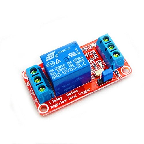 HiLetgo 12V 1 Channel Relay Module with Optocoupler Isolation Support High or Low Level Trigger - Image 1