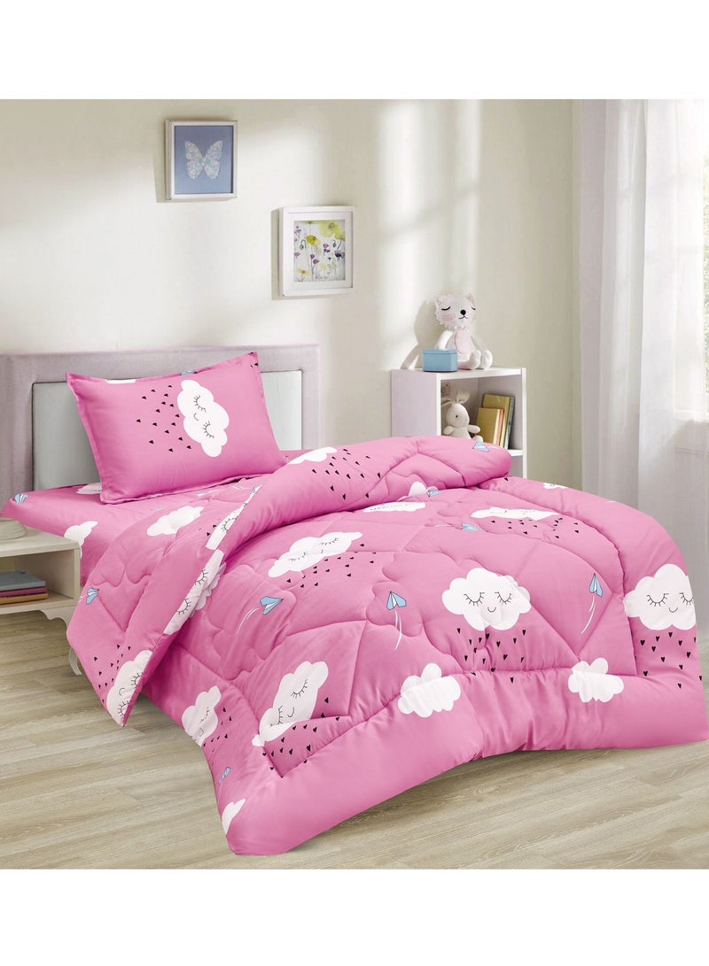 MingLi 3-Piece  Comforter Set Microfiber Single Size 160 x210 cm Multicolor - Image 1