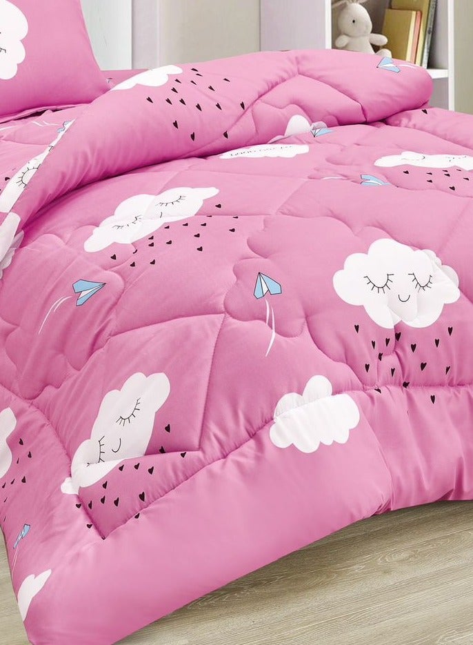 MingLi 3-Piece  Comforter Set Microfiber Single Size 160 x210 cm Multicolor - Image 2