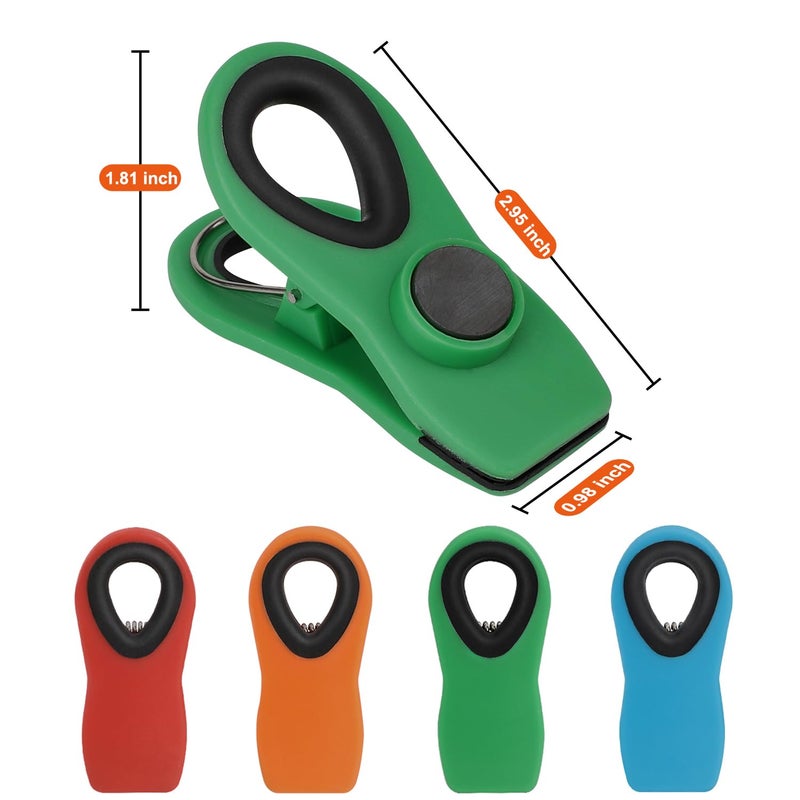 TACGEA Chip Clips, Magnetic Bag Clips with Air Tight Seal for Food Storage, 16 Pieces, Multicolor - Image 2