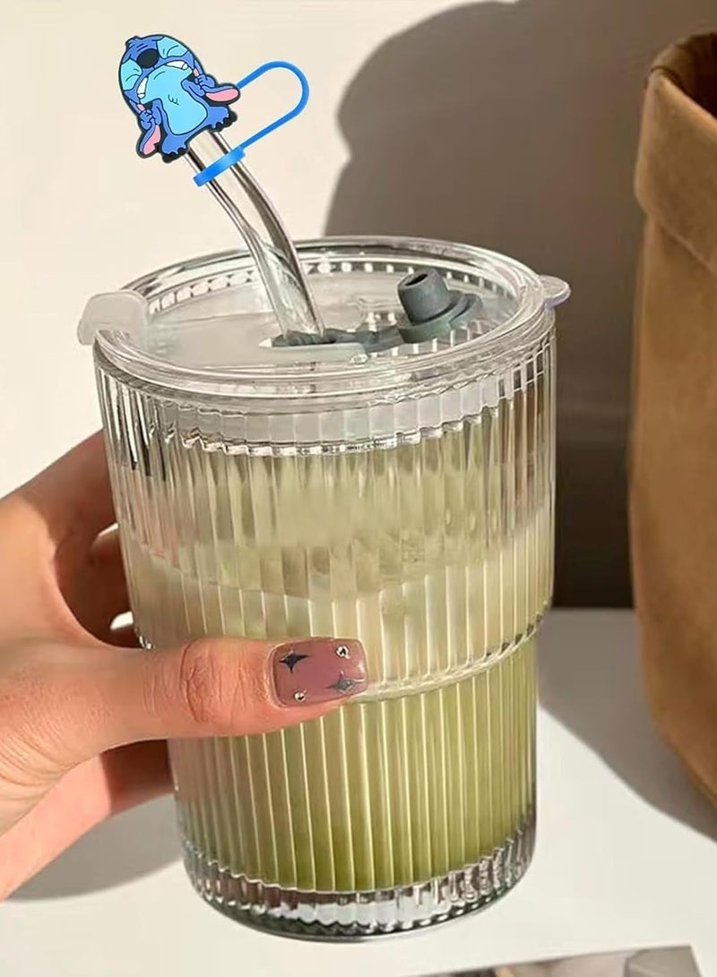 Stitch Straw Covers for Stanley Cup – Silicone Straw Toppers for 30oz/40oz Tumblers – Reusable Dust-Proof Drinking Straw Caps 5PCS - Image 2