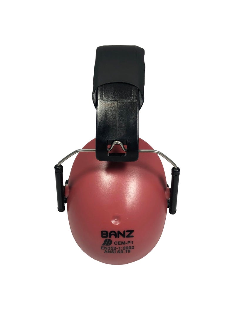 BANZ Kids Hearing Protection Earmuffs Maroon 2-10 - Image 3