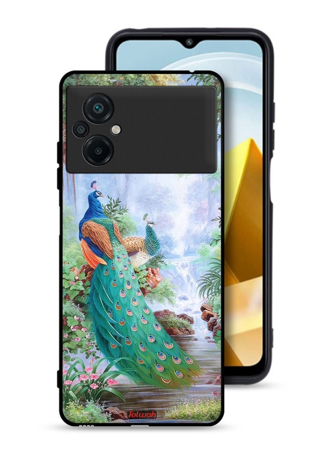 Tolwak Xiaomi Poco M5 4G Protective Case Cover Peacocks - Image 1