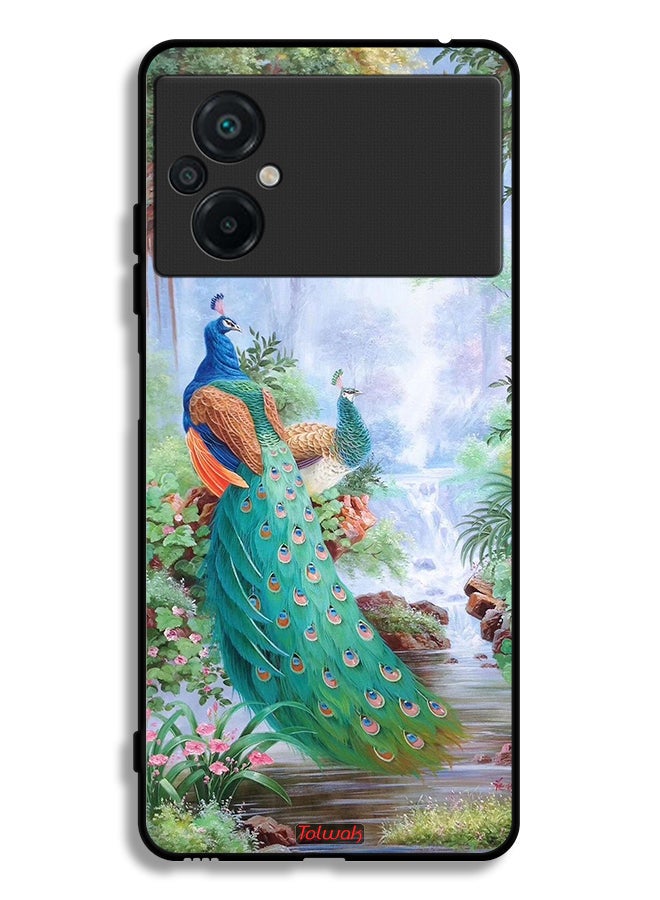 Tolwak Xiaomi Poco M5 4G Protective Case Cover Peacocks - Image 2