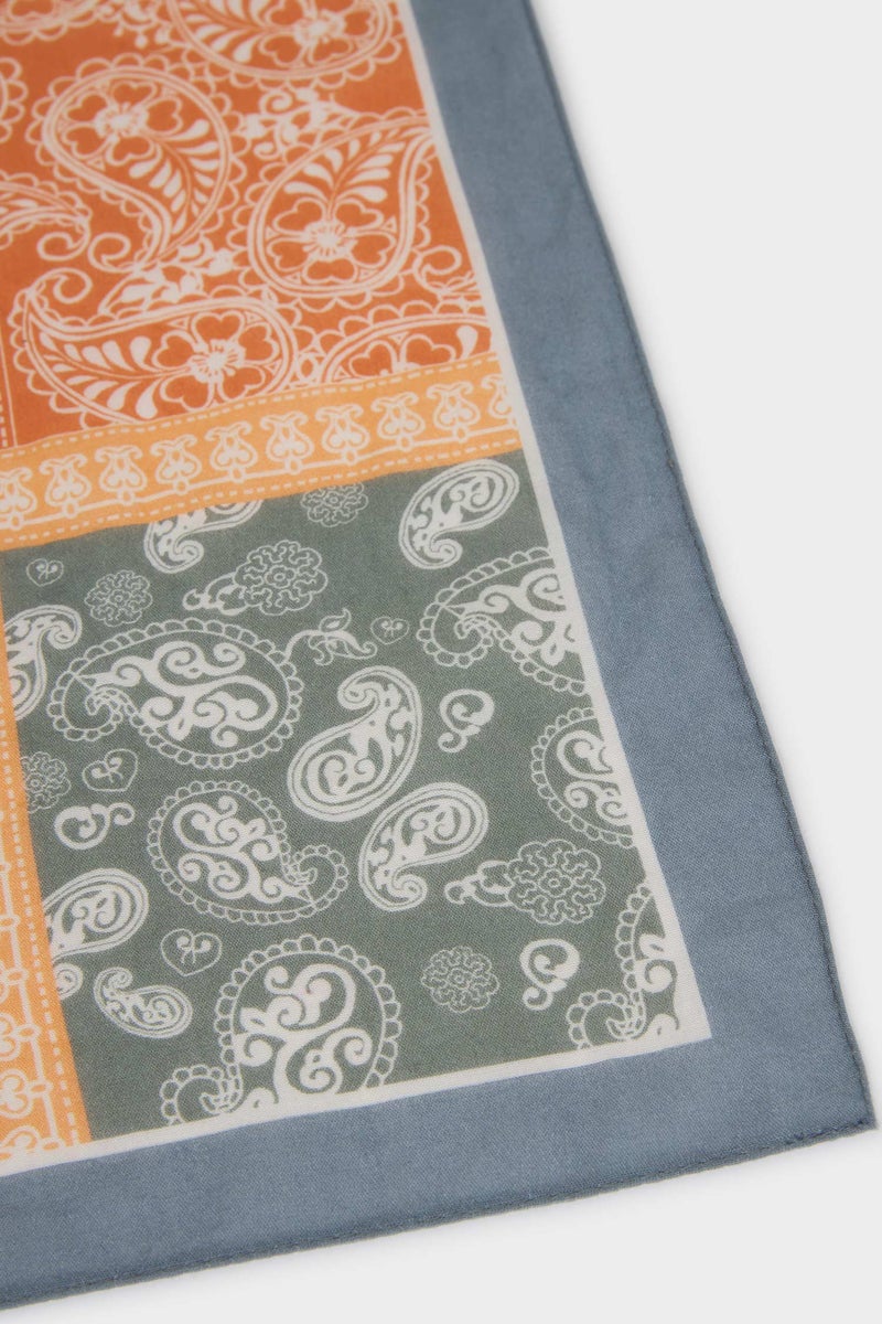 DeFacto Blue Woman Woman Printed Bandana Casual - Image 3