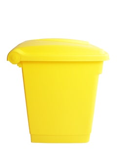 Generic Step Trash Bin | Plastic Matte Finish | Suitable For Bathrooms, Kitchens & Communal Spaces | Yellow | 30 Liters  - Image 2