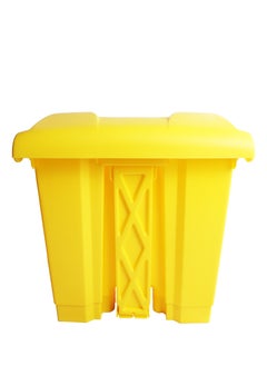 Generic Step Trash Bin | Plastic Matte Finish | Suitable For Bathrooms, Kitchens & Communal Spaces | Yellow | 30 Liters  - Image 4