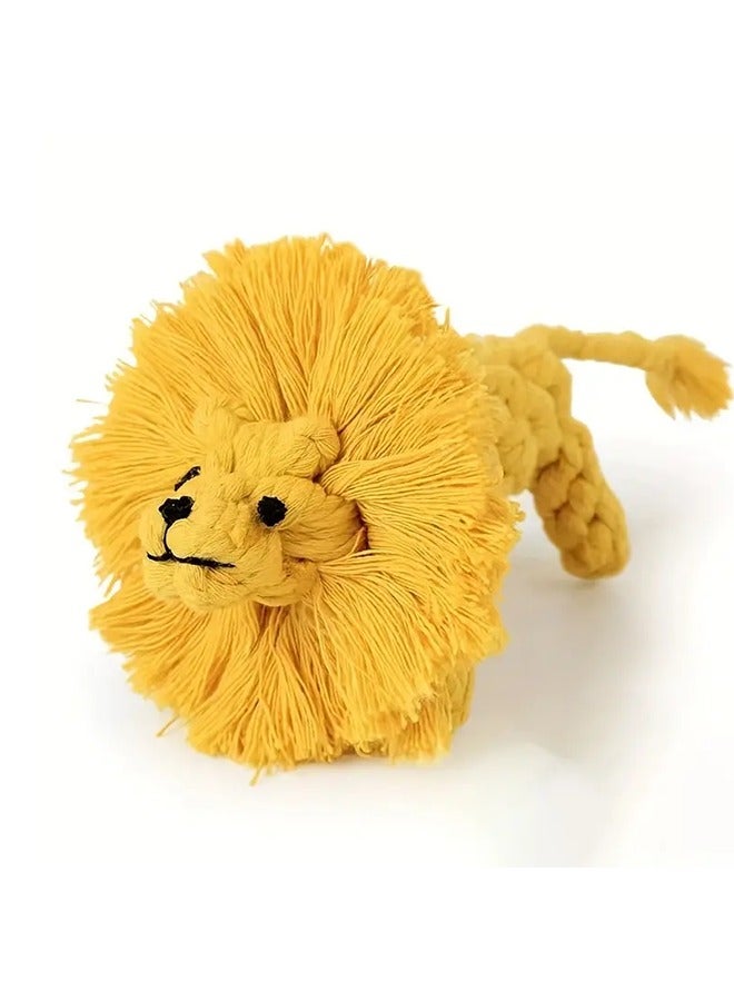 Dog Toys Rope Chew Toy Cotton Dog Toy for Dogs Animal Shape Pet Toys for Large Small Dogs Teeth Clean Toy Interactive Puppy Cats（Lion） - Image 1