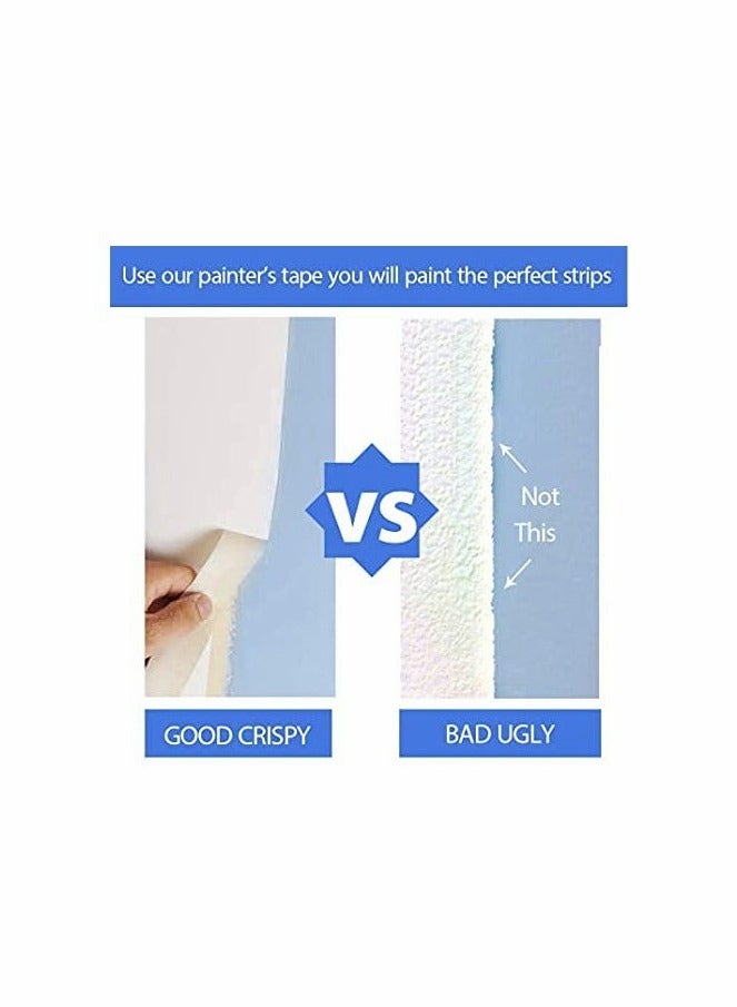 Generic White Masking Tape 3 Pack, General Purpose Beige Painter's Tape 0.7inch x 164ft(50m), 492ft(150m)  - Image 5