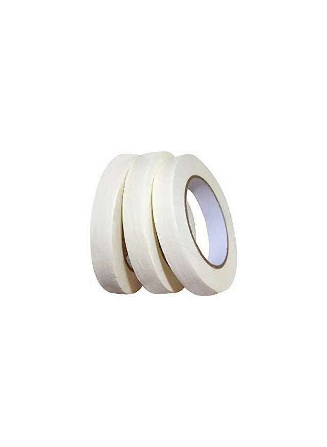 Generic White Masking Tape 3 Pack, General Purpose Beige Painter's Tape 0.7inch x 164ft(50m), 492ft(150m)  - Image 1