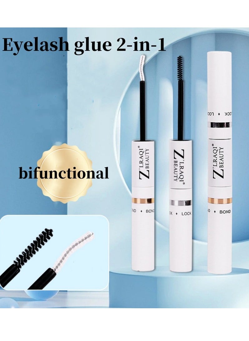 Z'LRAQI BEAUTY مجموعة وصلات الرموش الصناعية المقاومة للماء، غراء وصلات الرموش الصناعية القوية للغاية، مجموعة وصلات الرموش الصناعية التي يمكنك صنعها بنفسك، تدوم من 48 إلى 72 ساعة  - Image 2