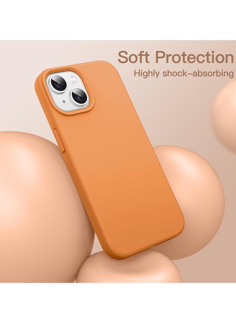 ACLIX Silicone Case Compatible with iPhone 13 and iPhone 14, Slim Liquid Silicone, Layers of Soft Gel Rubber Shockproof, Protective Phone Case Cover with TPU Lining Compatible With iPhone 13 and iPhone 14 (Orange) - Image 4