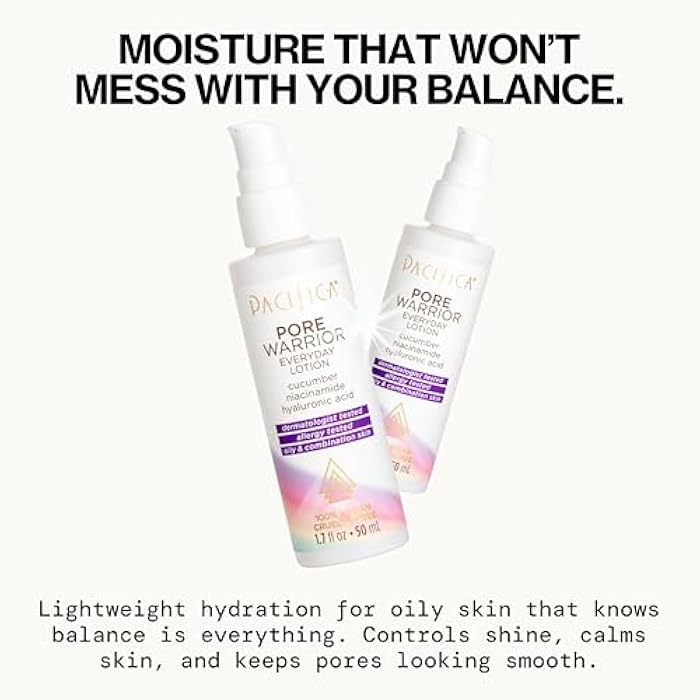 Pacifica Pore Warrior Everyday Face Lotion Acne Fighting - Niacinamide, Cucumber and Hyaluronic Acid1.7 oz - Image 2