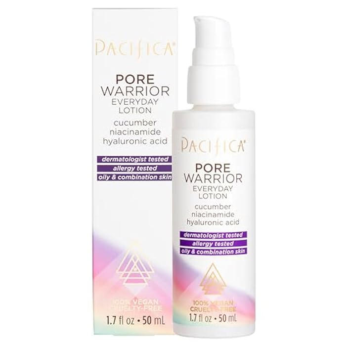 Pacifica Pore Warrior Everyday Face Lotion Acne Fighting - Niacinamide, Cucumber and Hyaluronic Acid1.7 oz - Image 1