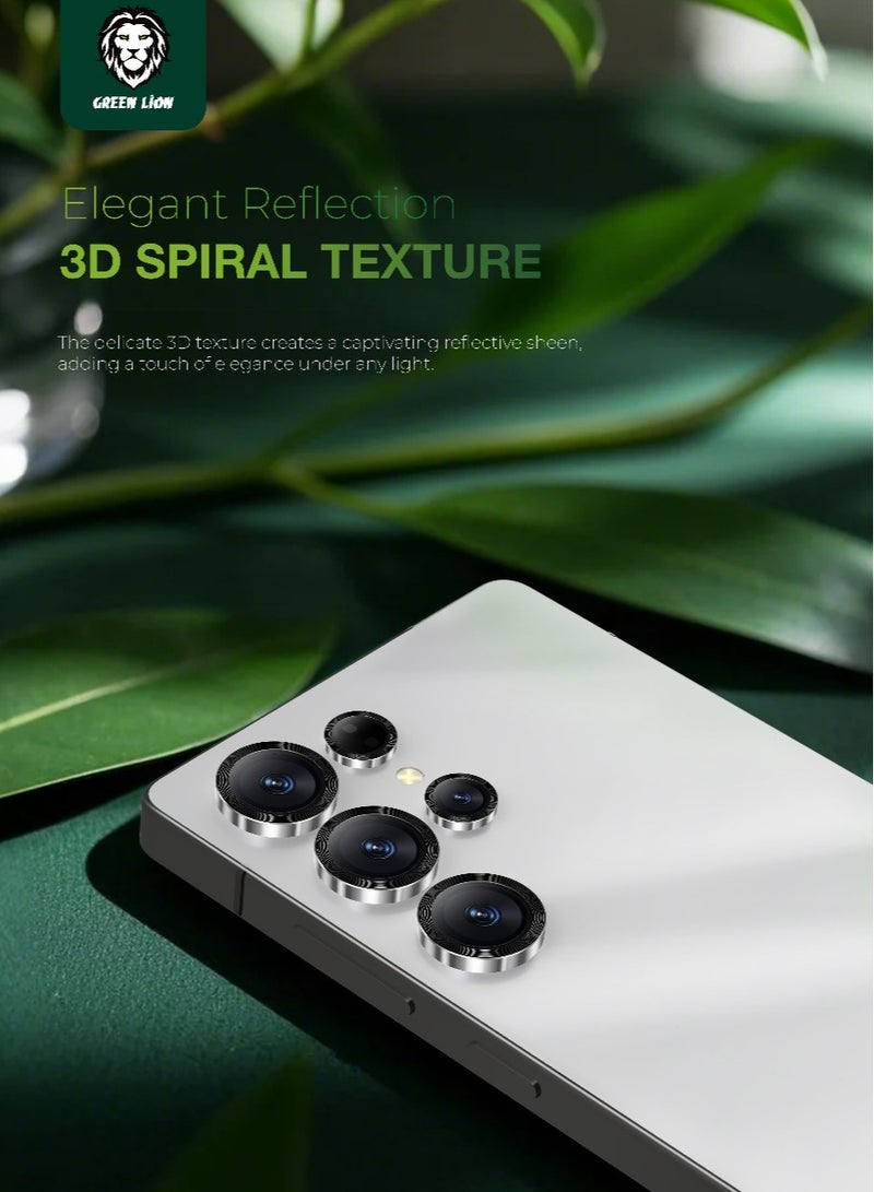 GREEN LION Armor Plus Camera Lens for S25 Ultra /9H Tempered Glass / Anti-scratch Lens Cover / HD Clarity lens Shield/Full coverage Protection/Bubble-free/ S25 Ultra Camera Protector - Jet Black - Image 3