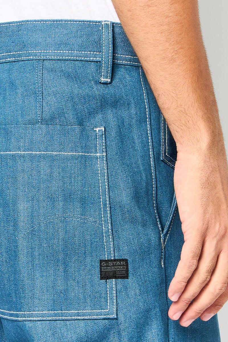 G-Star RAW Men Straight Fit Washed Non-Stretchable Denim, Blue - Image 3