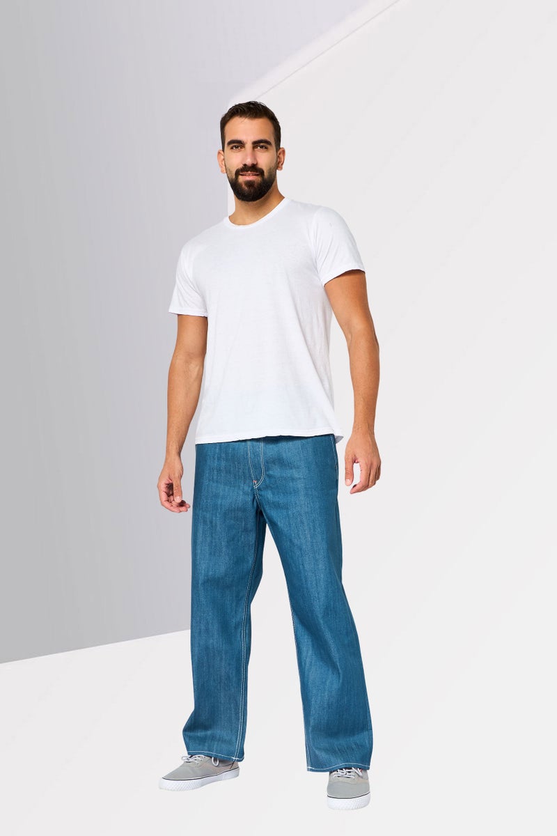 G-Star RAW Men Straight Fit Washed Non-Stretchable Denim, Blue - Image 2