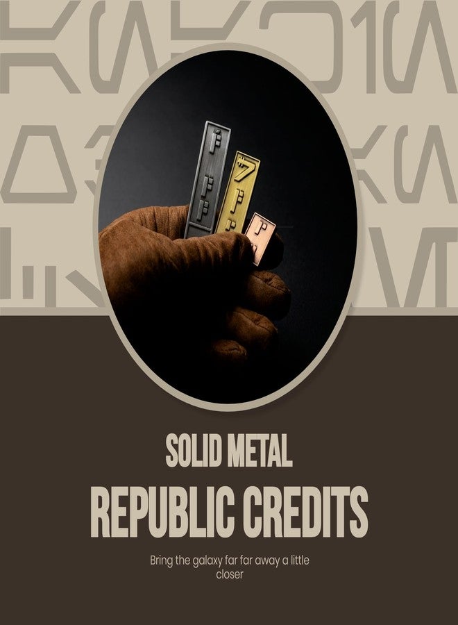 J46 Solid Metal Credit Set - 6 Piece - Gold, Silver, and Bronze Star Wars Sabacc Credits - Image 2