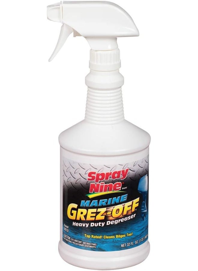Spray Nine 30232 Marine Grez-Off Heavy Duty Degreaser, 32oz