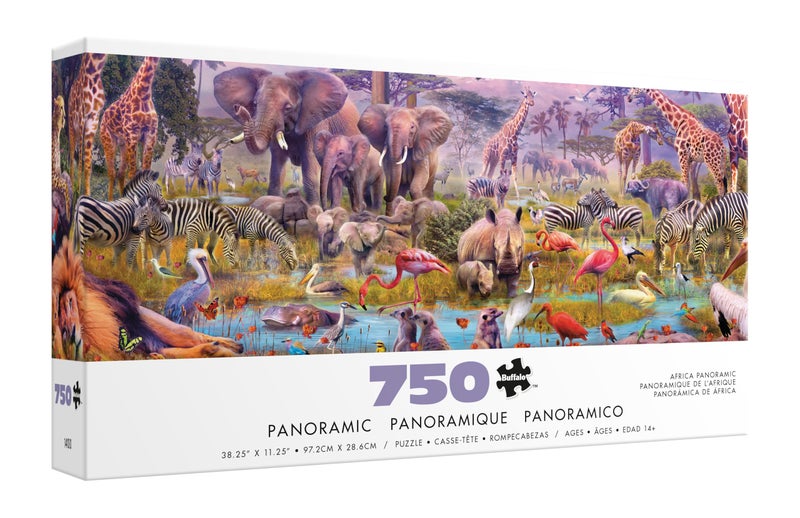 Buffalo Games Africa 750 Piece Panoramic Jigsaw Puzzle Scenic Landscape Artwork for Adults Families - Image 3