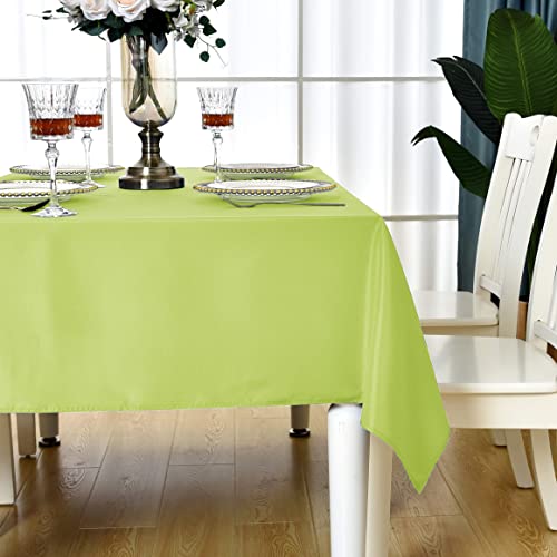 KAIPHO Apple Green Square Tablecloth Waterproof Stain Resistant Wrinkle Free Table Cloth 210GSM Polyester Wipeable Table Cover for Party Banquet Indoor OutdoorRectangleRectangular 60 x 60 inch - Image 3