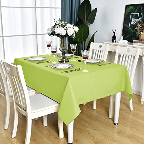 KAIPHO Apple Green Square Tablecloth Waterproof Stain Resistant Wrinkle Free Table Cloth 210GSM Polyester Wipeable Table Cover for Party Banquet Indoor OutdoorRectangleRectangular 60 x 60 inch - Image 1