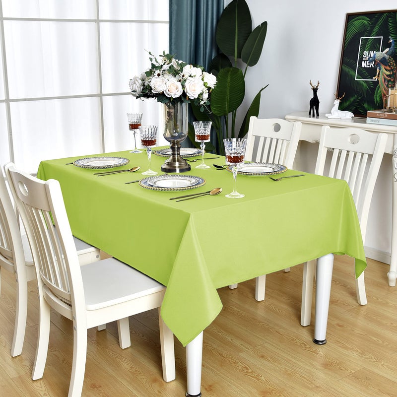 KAIPHO Apple Green Square Tablecloth Waterproof Stain Resistant Wrinkle Free Table Cloth 210GSM Polyester Wipeable Table Cover for Party Banquet Indoor OutdoorRectangleRectangular 60 x 60 inch - Image 2