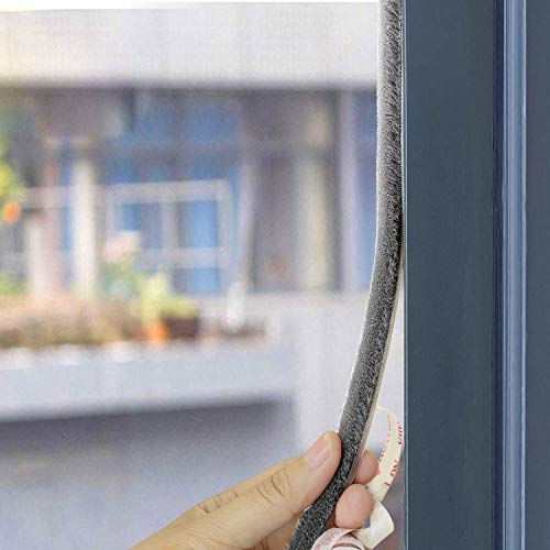 TORRAMI Felt Pile Weather Stripping 11/32 inch x 3/16 inch x 16 ft, Sliding Windows and Door Frame Side Brush Seal, Draft Stopper Soundproofing, Grey - Image 4