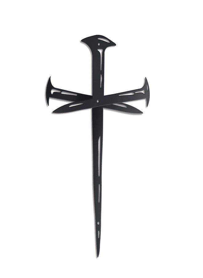 KOYILTD Metal Jesus Cross Wall Art Decor Religious Wall Baptism Decor Minimalist Decorations for Home Office Biblical Jesus Cross Wall Art Decoration Gift for Christian (Classic, Medium) - Image 1