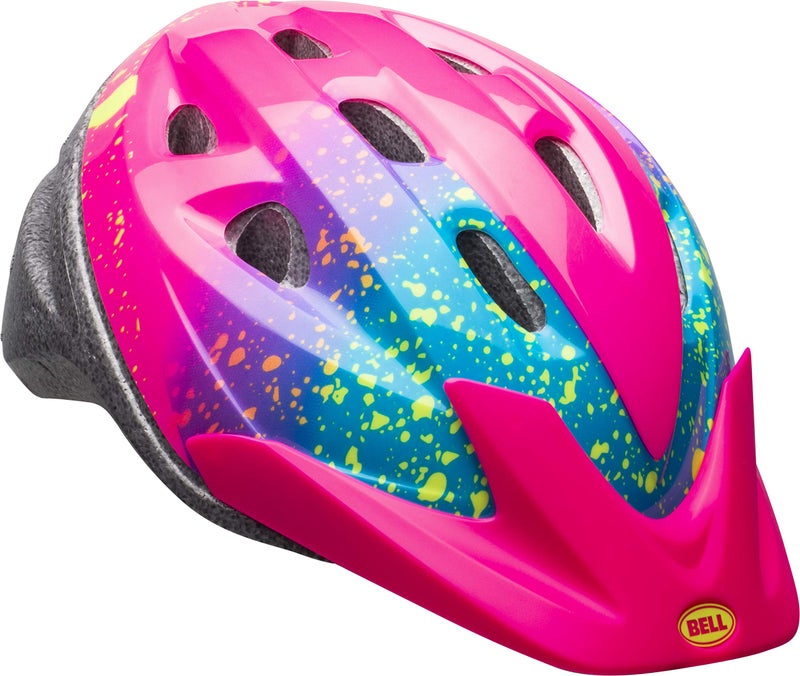 Bell Child Rally Bike Helmet - Pink Splatter Stella - Image 1