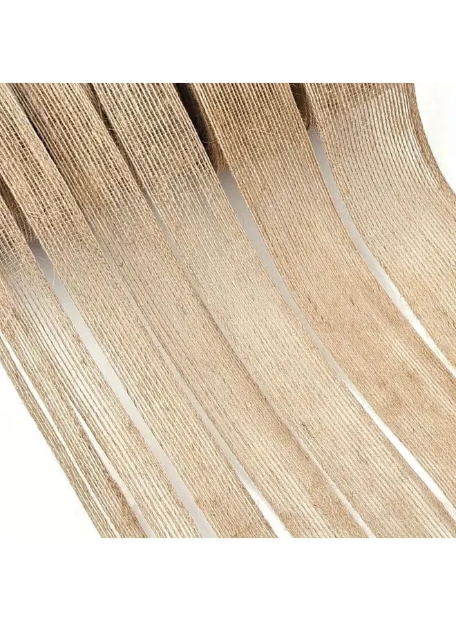 Natural Jute Ribbon 1.5cm X 5m Roll DIY Wedding Gift Wrap - Image 4