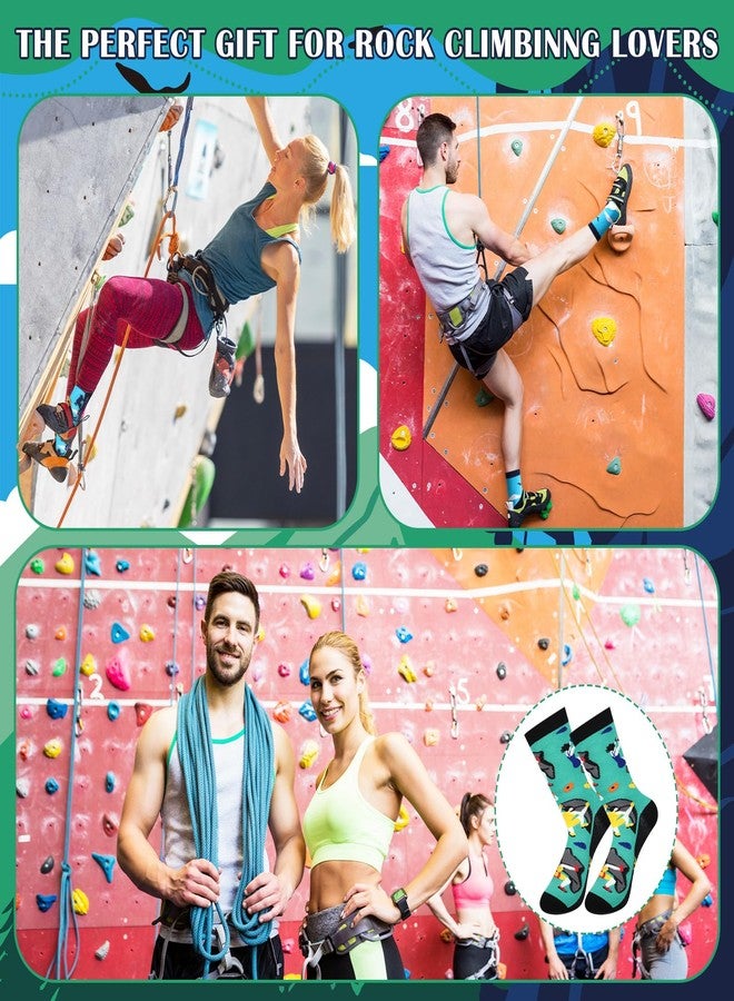 Bonuci 6 Pairs Rock Climbing Socks Novelty Rock Climbing Gifts Running Hunting Socks for Men Women Climbers Christmas - Image 5
