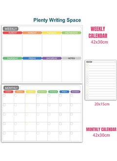 LENND Magnetic Dry Erase Refrigerator Calendar - Monthly Calender and Today List, Fridge Whiteboard with Back Magnet - Color Planner White Board  - Image 4