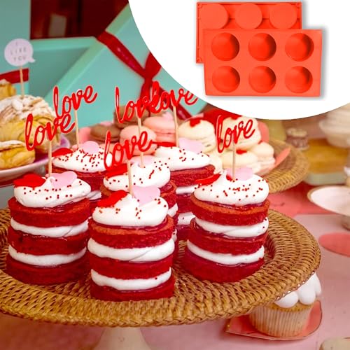 PureBake Mini Round Silicone Molds for Baking, 6-Cavity Cylinder Mould, Non-Stick Cake Pan for Mousse, Desserts, Candy, Soap & More - Food-Grade, Flexible, Oven & Freezer Safe - Image 3