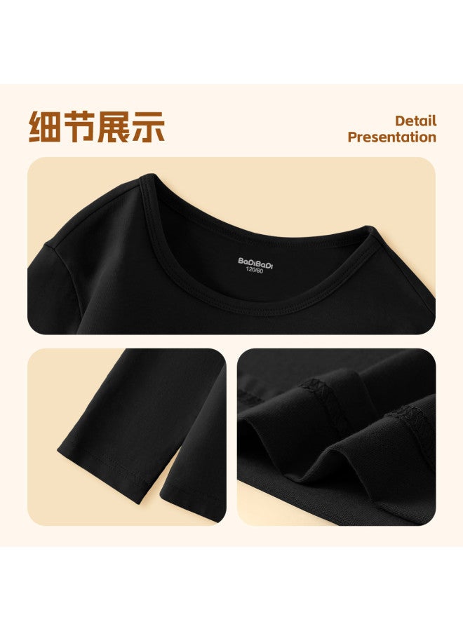 Badibadi Boys' Long Sleeve T-shirt, 2025 Autumn, Cotton Top, Mid-to-large Boys' Soft Base Layer, Breathable Autumn Fashion - Image 3