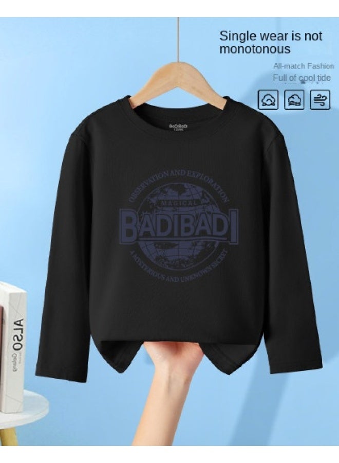 Badibadi Boys' Long Sleeve T-shirt, 2025 Autumn, Cotton Top, Mid-to-large Boys' Soft Base Layer, Breathable Autumn Fashion - Image 1