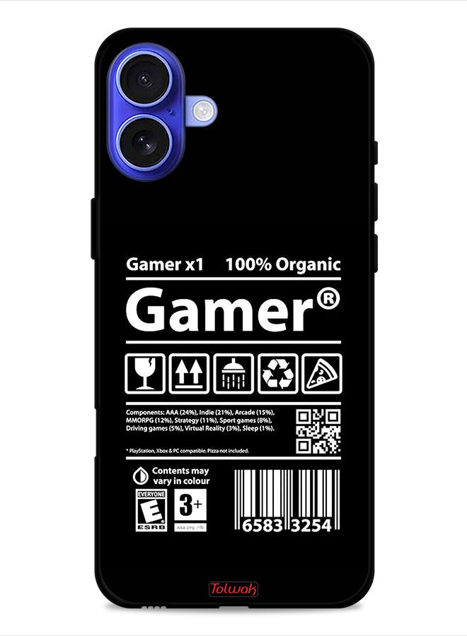 Tolwak Apple iPhone 16 Plus Protective Case Cover Gamer Sticker - Image 1