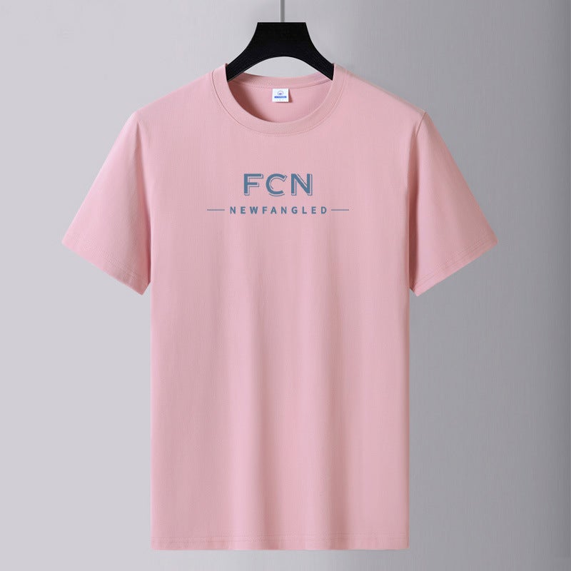 2025 Summer New Men's Round Neck Cotton Short Sleeve T-Shirt Youth Fashion Printed Loose Large Size Trendy Versatile T-Shirt - Image 3