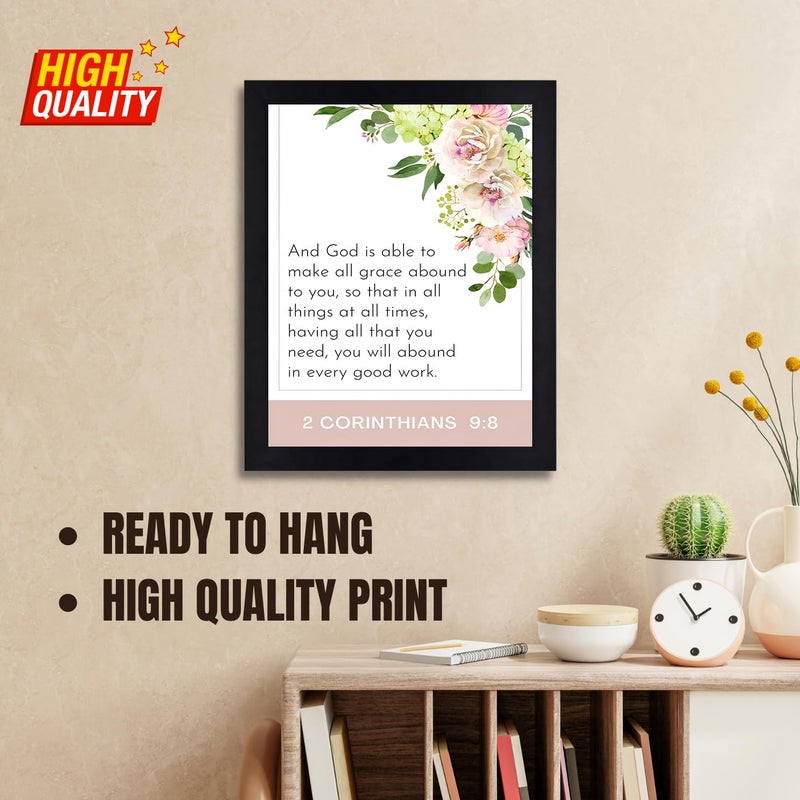 Interio Crafts Bible Verse Wall Frame Printed Bible Quote with Frame for Home and Office Wall Decor Inspirational Poster Synthetic Wood 13x10 Inches - Image 3