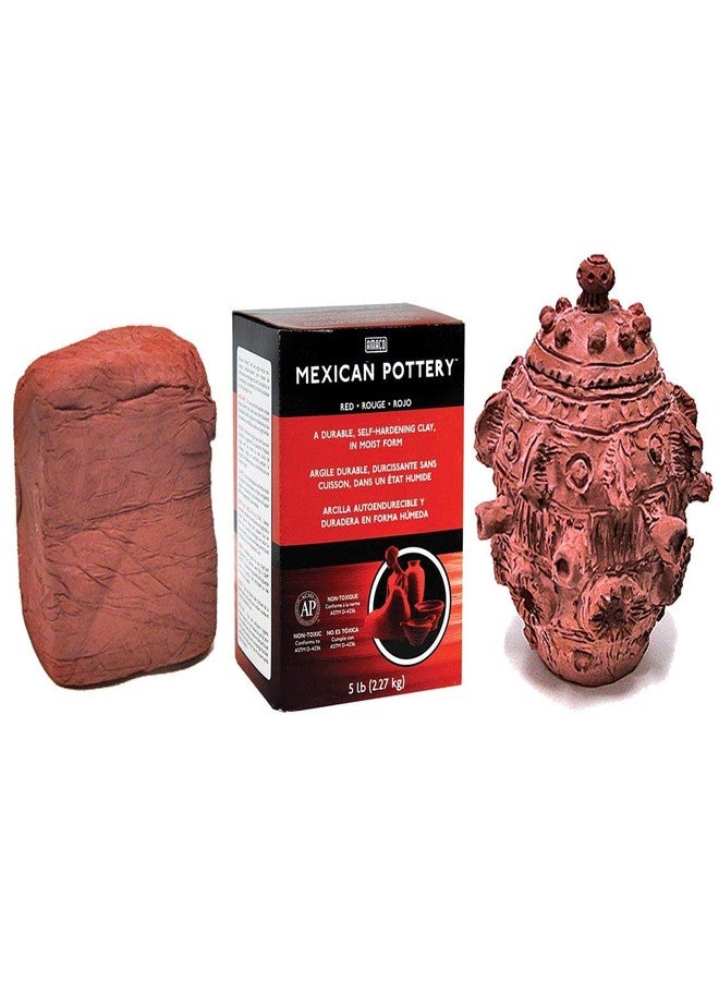 AMACO 216306 Mexican Self-Hardening Clay, 5-Pound, Red