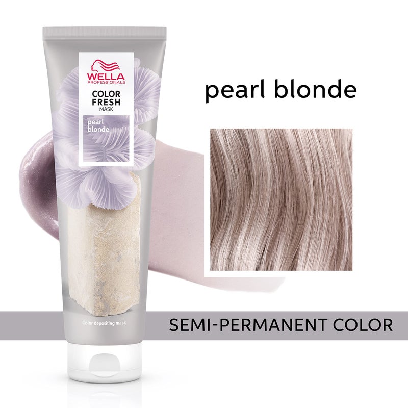 Wella Professionals Color Fresh Mask | Pearl Blonde | Natural Shade | Hair Color-Depositing Mask | Vegan Formula with Avocado Oil | Zero Damage | Silicone Free | 5 Fl Oz - Image 2